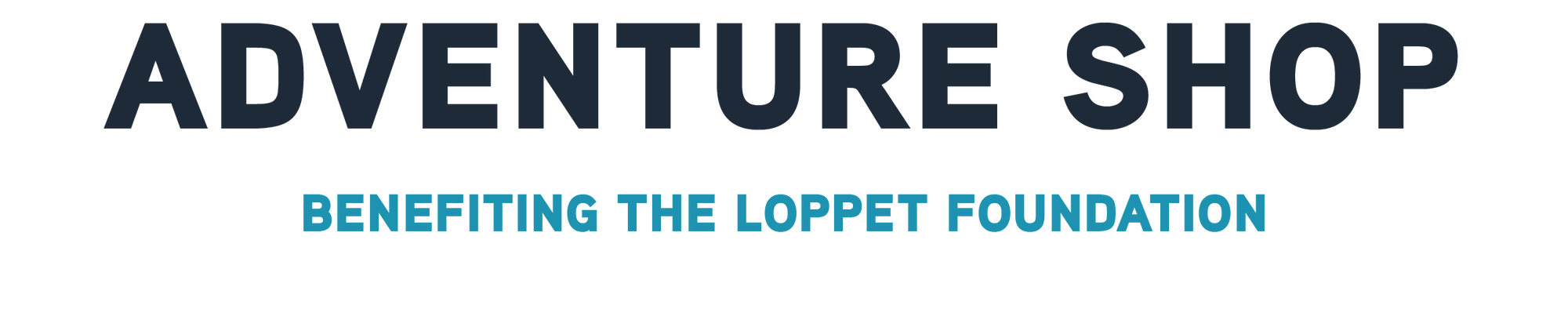 Logo for Adventure Shop benefiting the Loppet Foundation