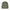 green stripe knit beanie with leather loppet logo patch