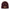 maroon and white speckled knit beanie with leather loppet patch